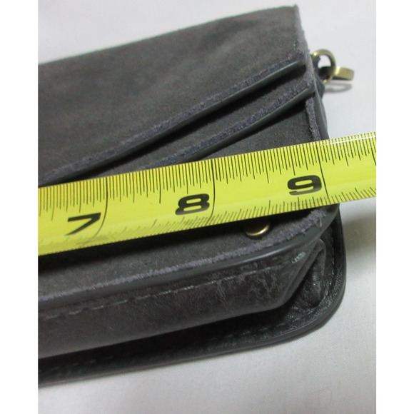 MIZTIQUE WOMENS CROSSBODY HANDBAG/PURSE ADJUSTABLE STRAP GRAY SUEDE EUC - Picture 10 of 10